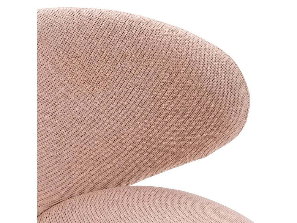 Havel - Chaise de bureau en tissu et métal - Rose