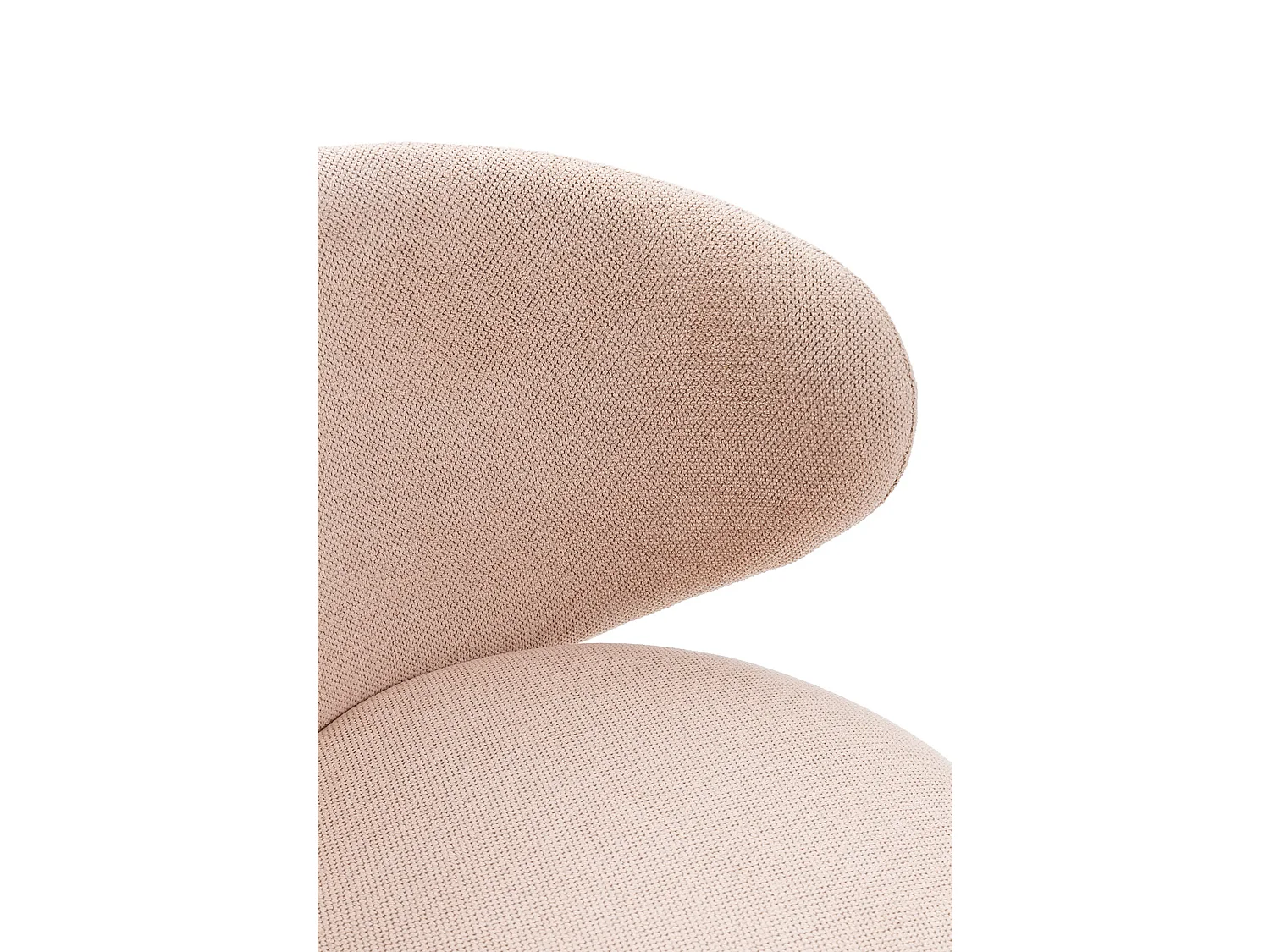 Havel - Chaise de bureau en tissu et métal - Rose