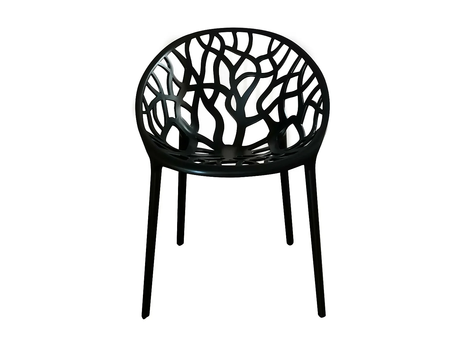 Pack 4 Chaises de Jardin - Chrystal - Noir