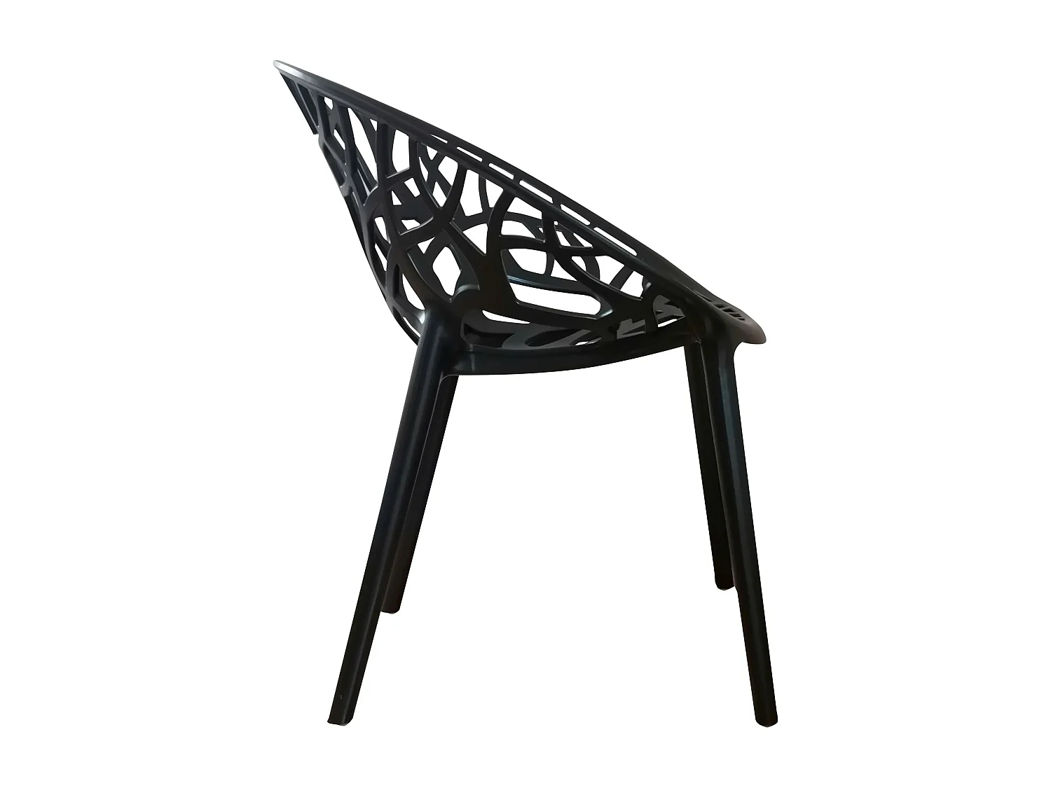Pack 4 Chaises de Jardin - Chrystal - Noir