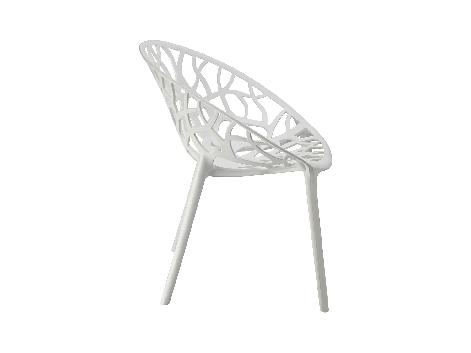 Pack 4 Chaises de Jardin - Chrystal - Blanc