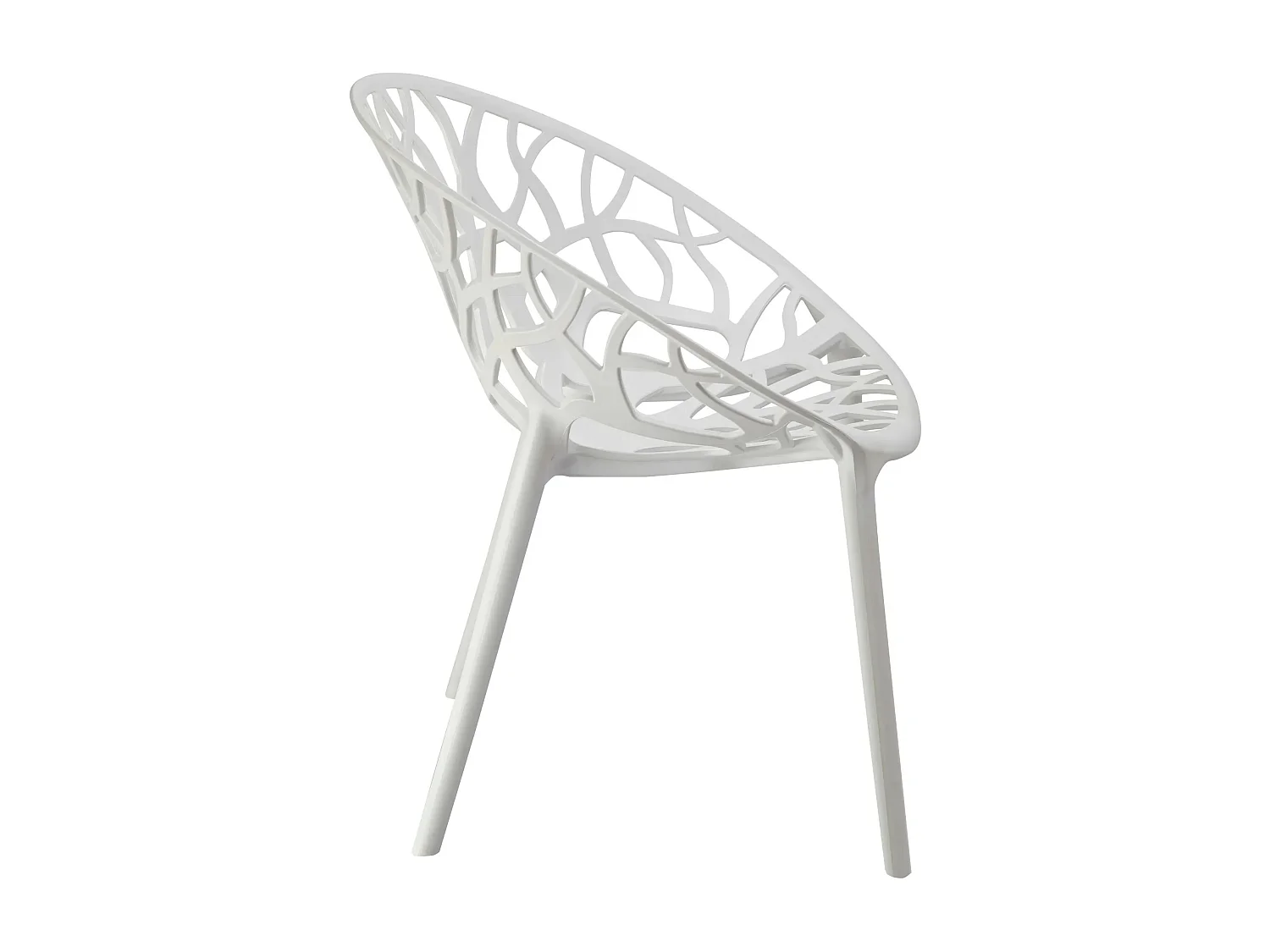 Pack 4 Chaises de Jardin - Chrystal - Blanc
