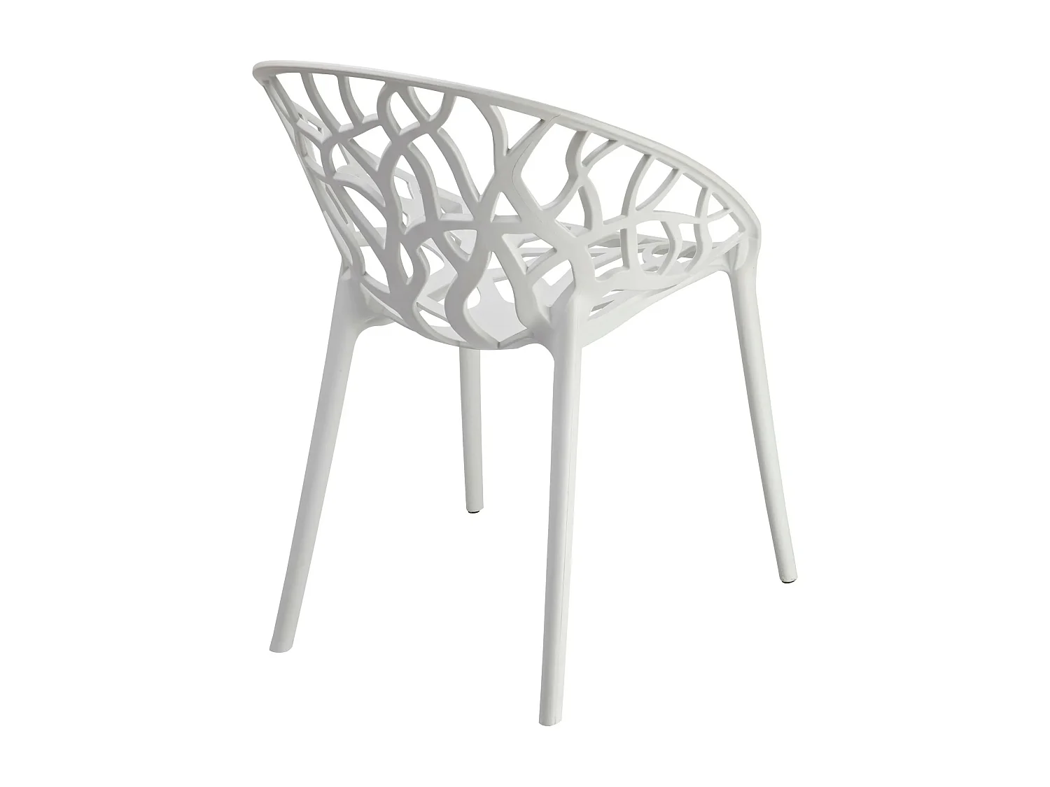 Pack 4 Chaises de Jardin - Chrystal - Blanc