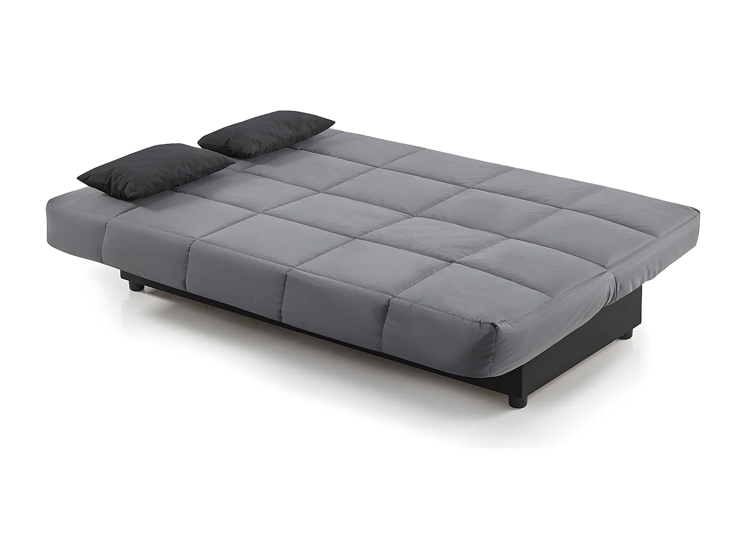Sofa Cama Clic Clac Julieta 3 Plazas Gris Lava sofá: 184x75x31 cm. Cama: 190x132x40 cm. Incluye 2 Cojines