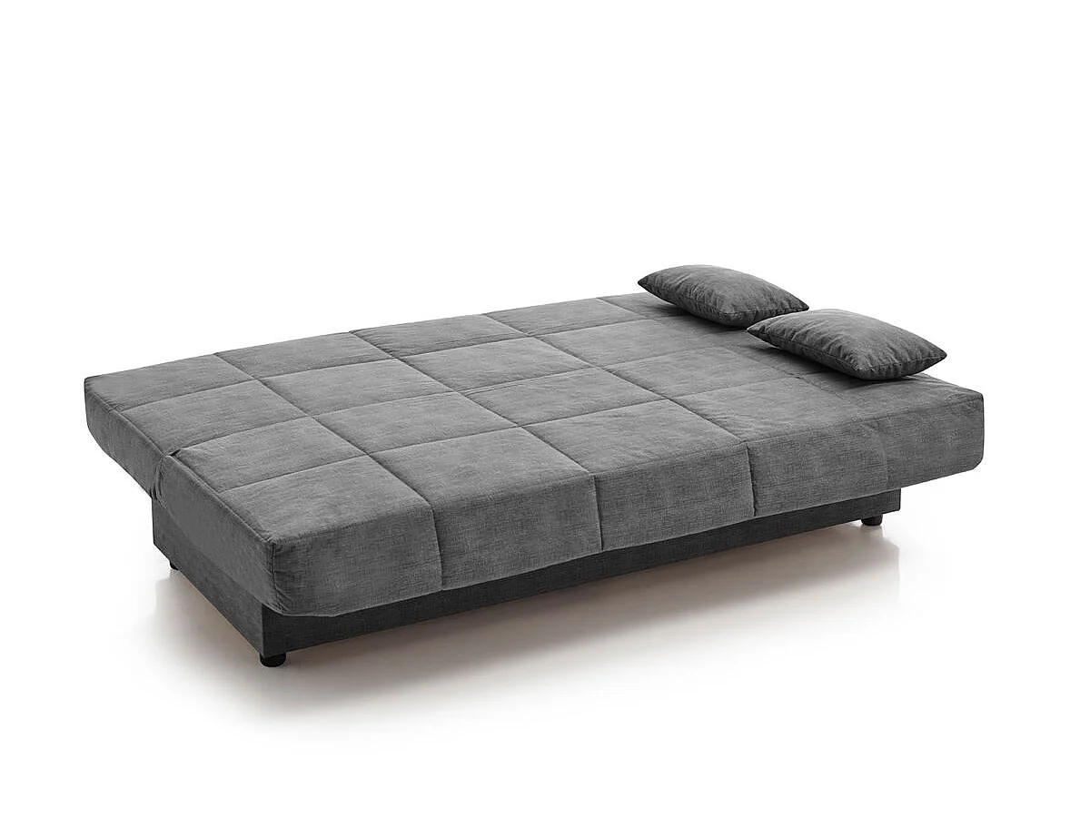 Sofa Cama Clic Clac Julieta 3 Plazas Marengo sofá: 184x75x31 cm. Cama: 190x132x40 cm. Incluye 2 Cojines