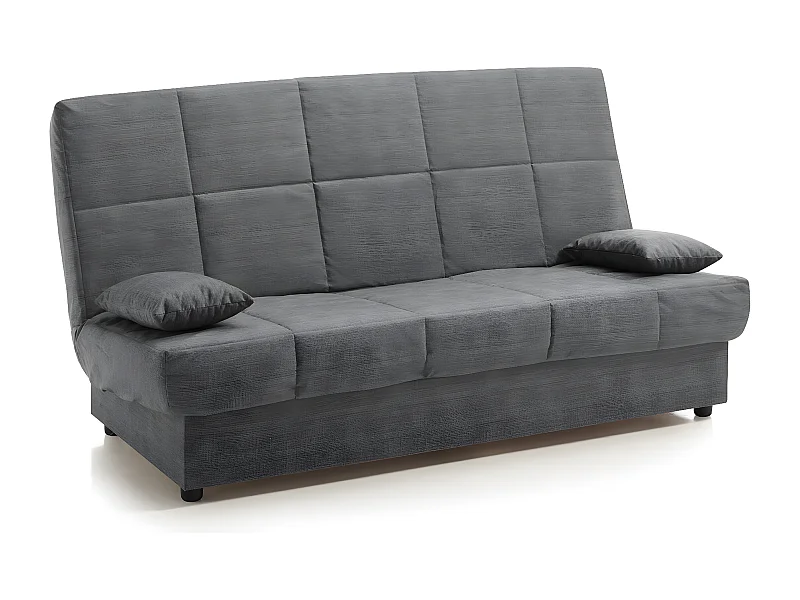 Sofa Cama Clic Clac Julieta 3 Plazas Marengo sofá: 184x75x31 cm. Cama: 190x132x40 cm. Incluye 2 Cojines