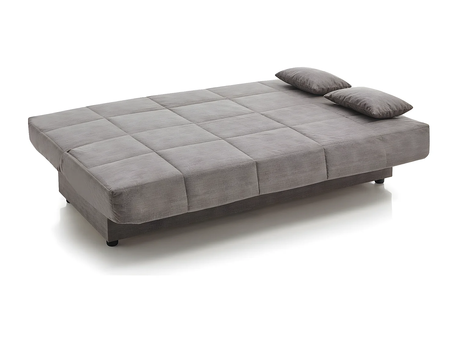 Sofa Cama Clic Clac Julieta 3 Plazas Gris Ceniza sofá: 184x75x31 cm. Cama: 190x132x40 cm. Incluye 2 Cojines