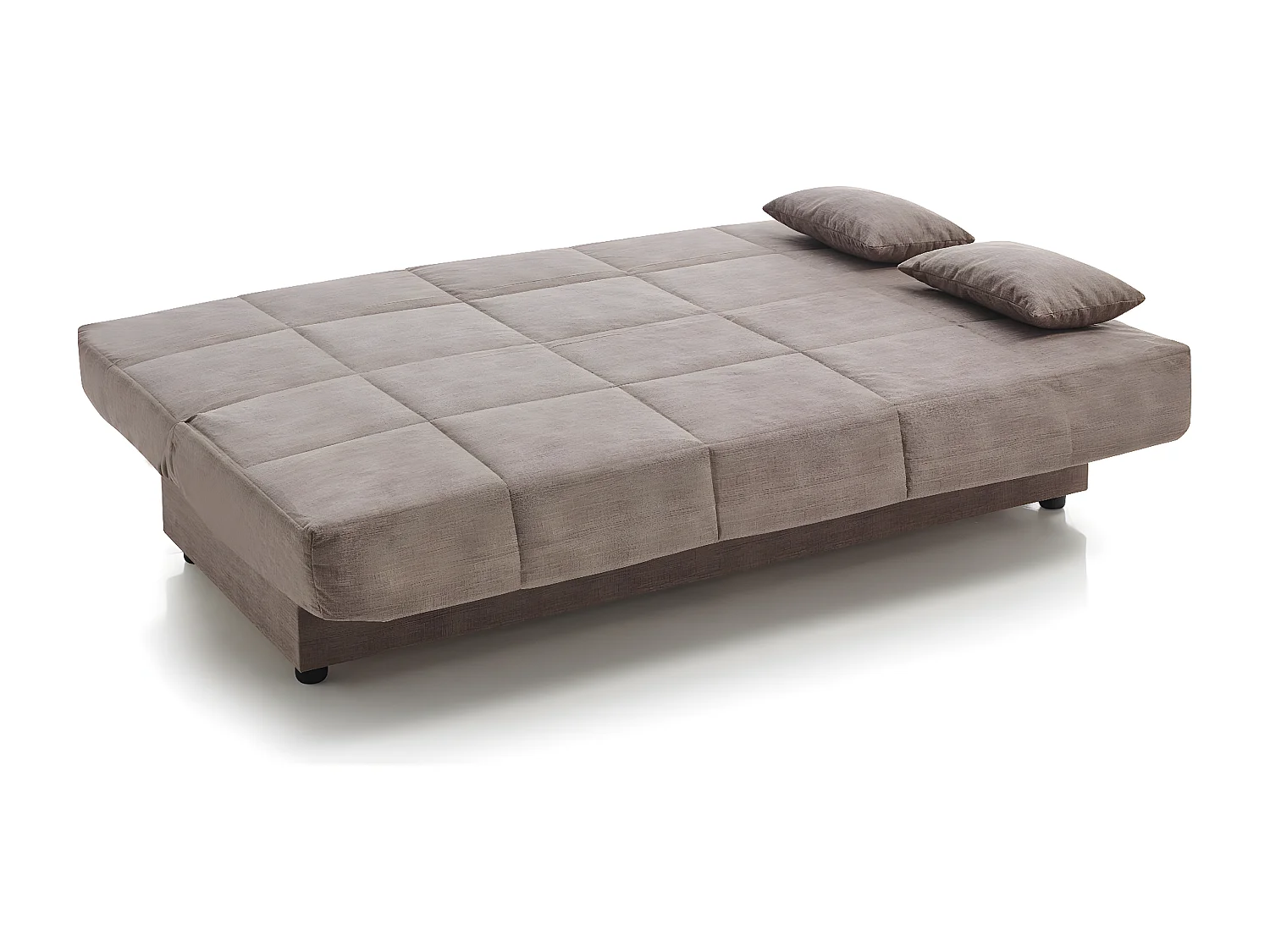 Sofa Cama Clic Clac Julieta 3 Plazas Chocolate sofá: 184x75x31 cm. Cama: 190x132x40 cm. Incluye 2 Cojines