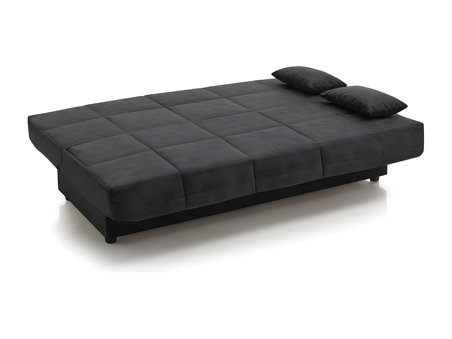 Sofa Cama Clic Clac Julieta 3 Plazas Negro sofá: 184x75x31 cm. Cama: 190x132x40 cm. Incluye 2 Cojines
