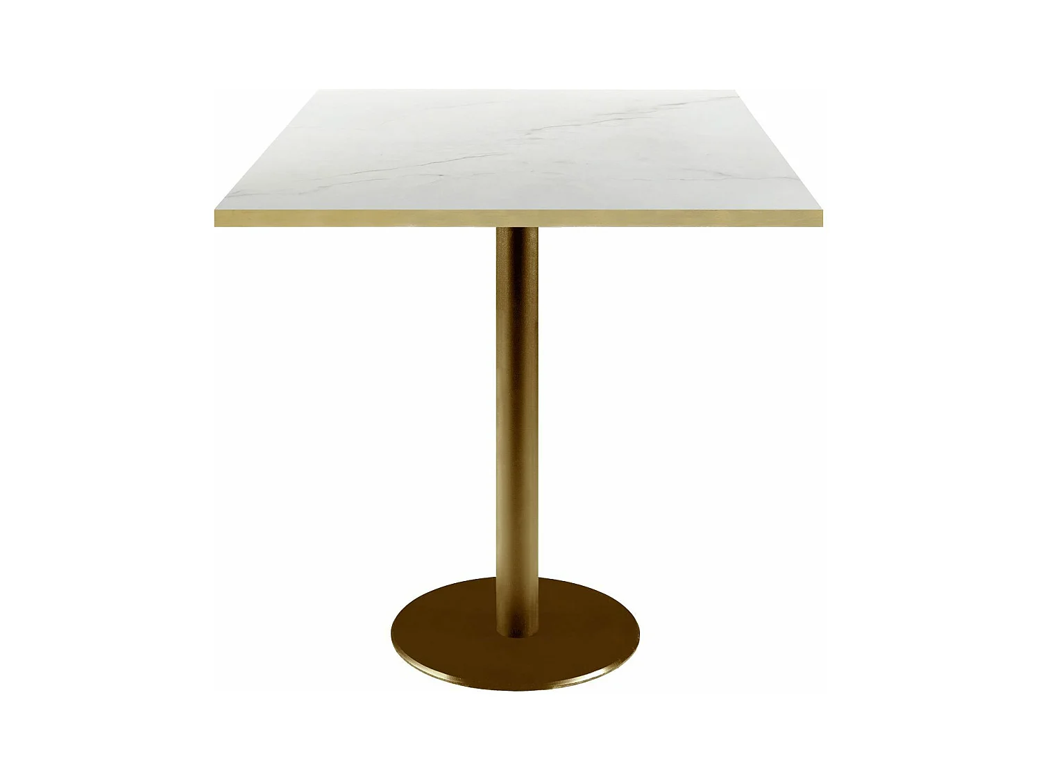 Table 70 x 70 cm Rome bistrot marbre translucide