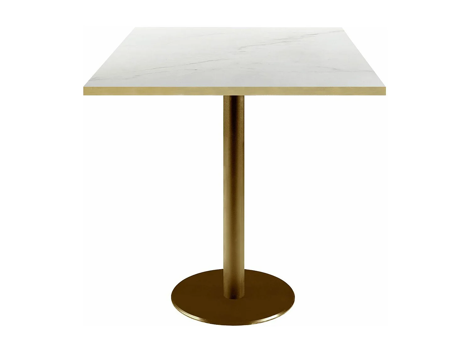 Table 70 x 70 cm Rome bistrot marbre translucide