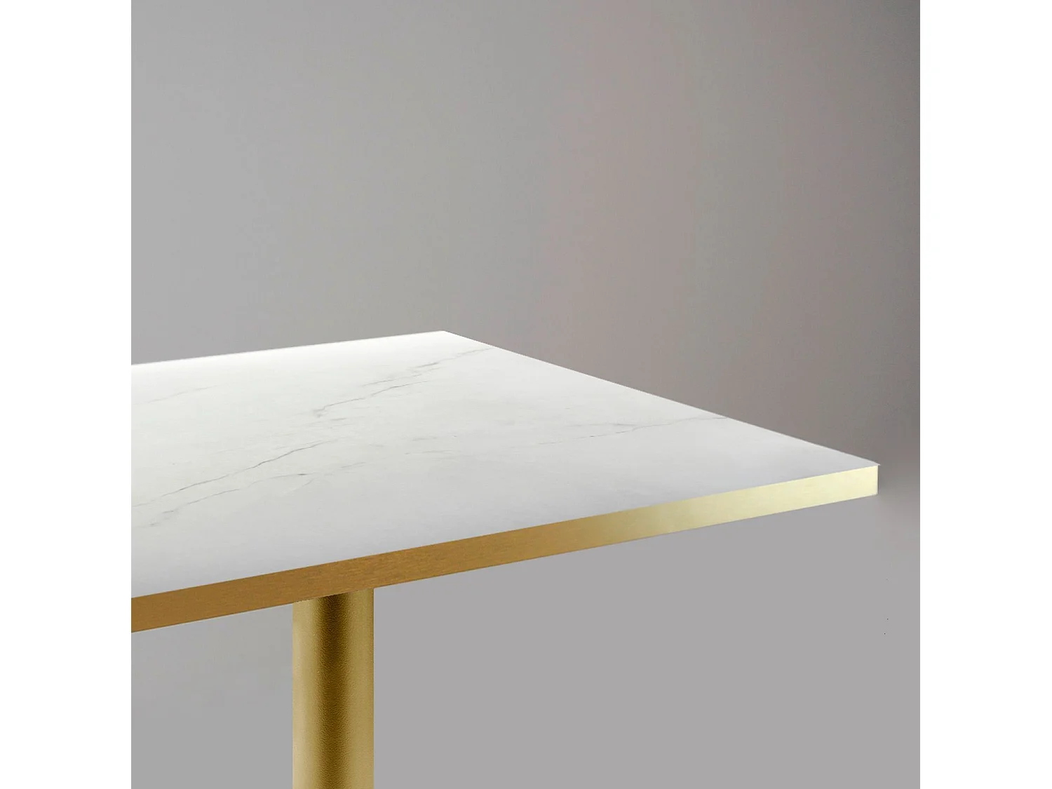 Table 70 x 70 cm Rome bistrot marbre translucide