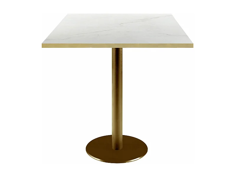 Table 70 x 70 cm Rome bistrot marbre translucide