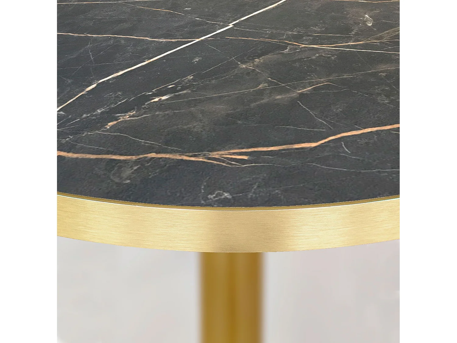 Table ronde Ø 120 cm Rome bistrot marbre feu