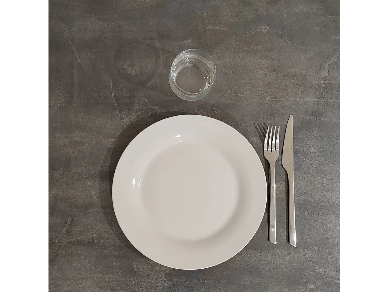 Table 120 x 70 cm - Round pied blanc ardoise métallisée