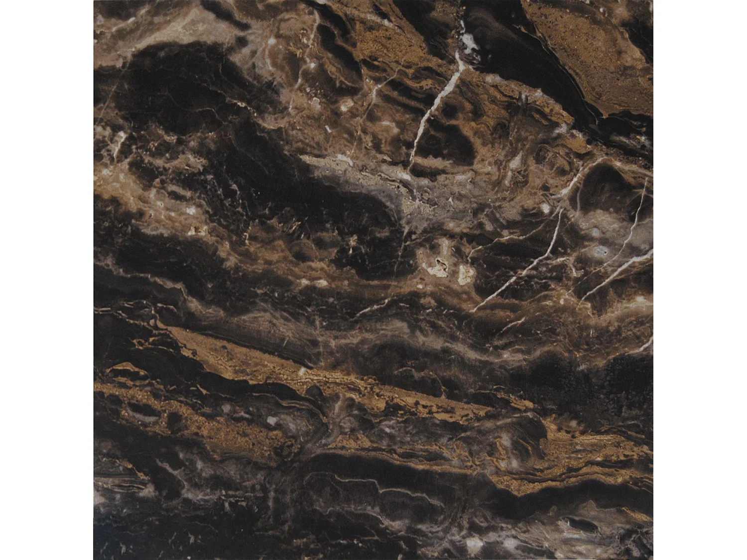 Mesa alta 60 x 60 cm Rome bistro mármol veteado brillo