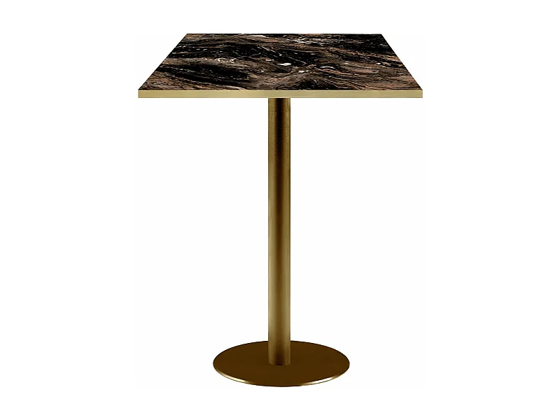 Mange-debout 60 x 60 cm Rome bistrot marbre veiné glossy