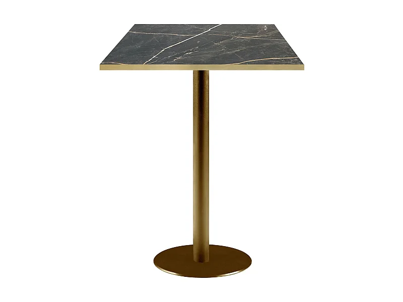 Mesa alta 60 x 60 cm Rome bistro fuego de mármol