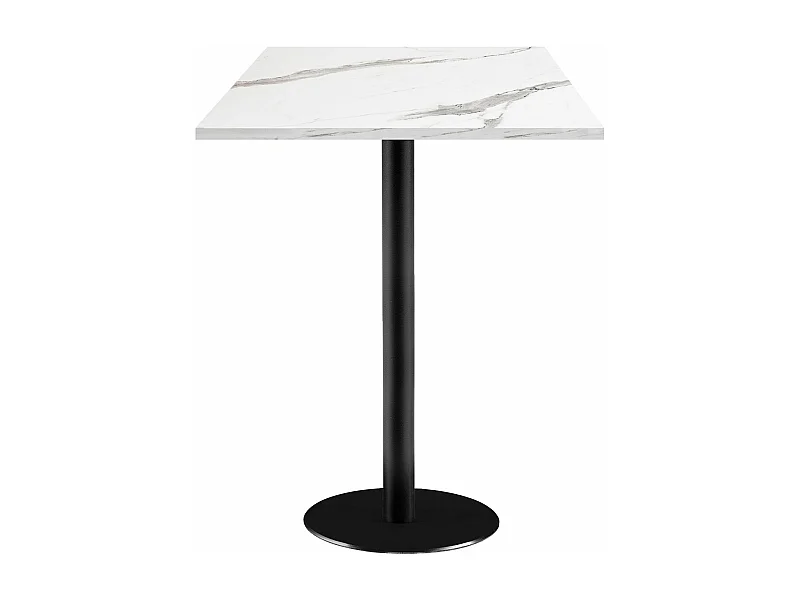 Mesa alta 60 x 60 cm - modelo Roma mármol blanco