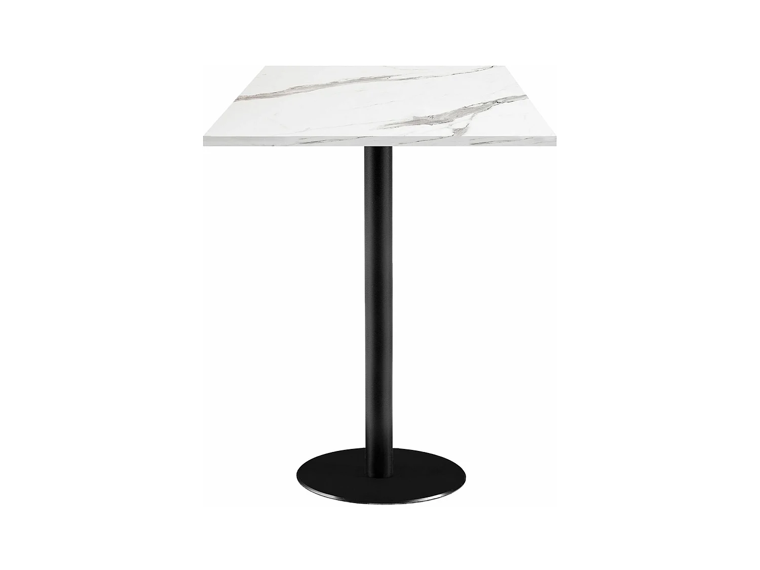 Mange-debout 60 x 60 cm - modèle Rome marbre blanc
