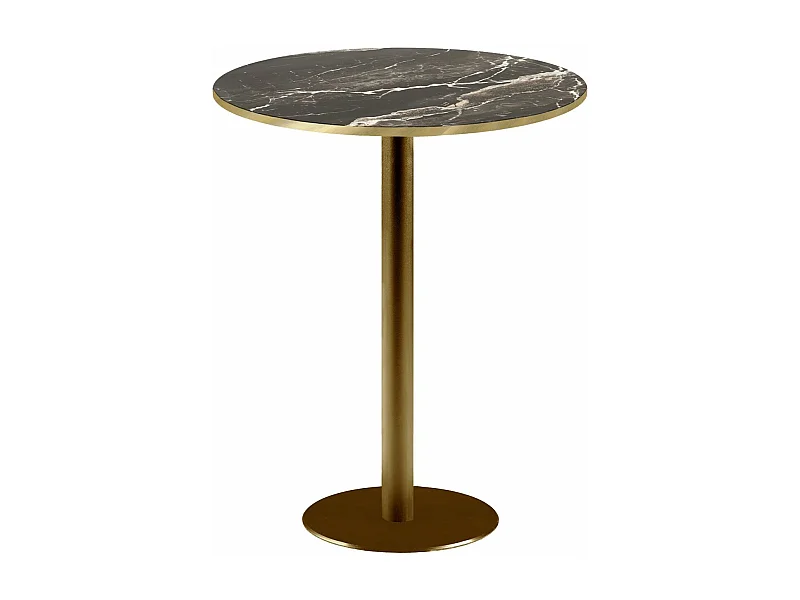Barra alta redonda Ø 60 cm Rome bistro mármol veteado