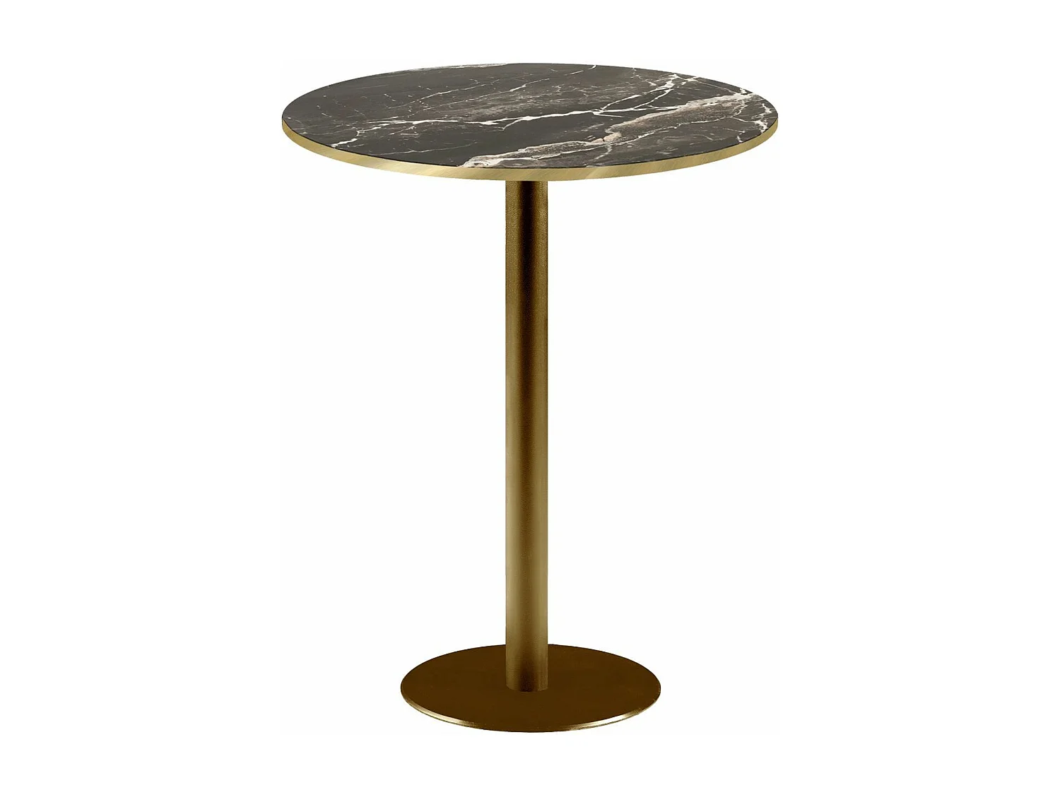 Barra alta redonda Ø 60 cm Rome bistro mármol veteado