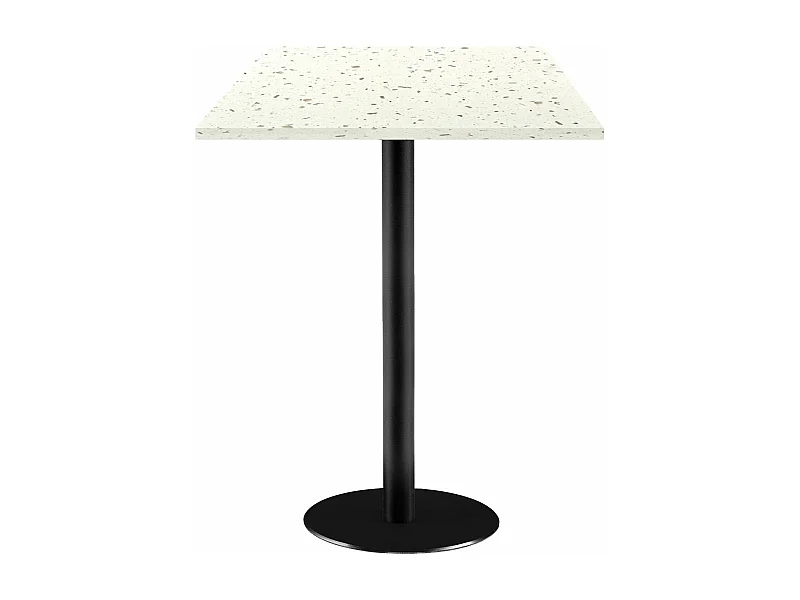 Mesa alta 60 x 60 cm - modelo Roma terrazo cassata