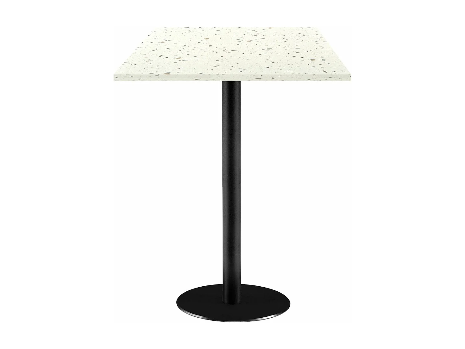 Mesa alta 60 x 60 cm - modelo Roma terrazo cassata