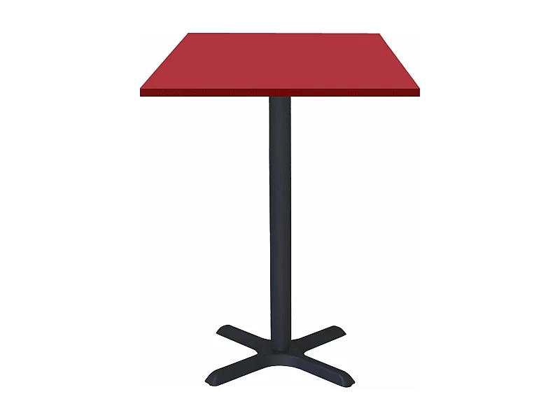 Mesa de pie 60 x 60 cm - modelo Dina lisa roja