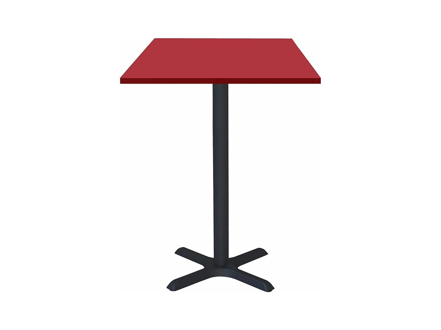 Mange-debout 60 x 60 cm - modèle Dina rouge uni