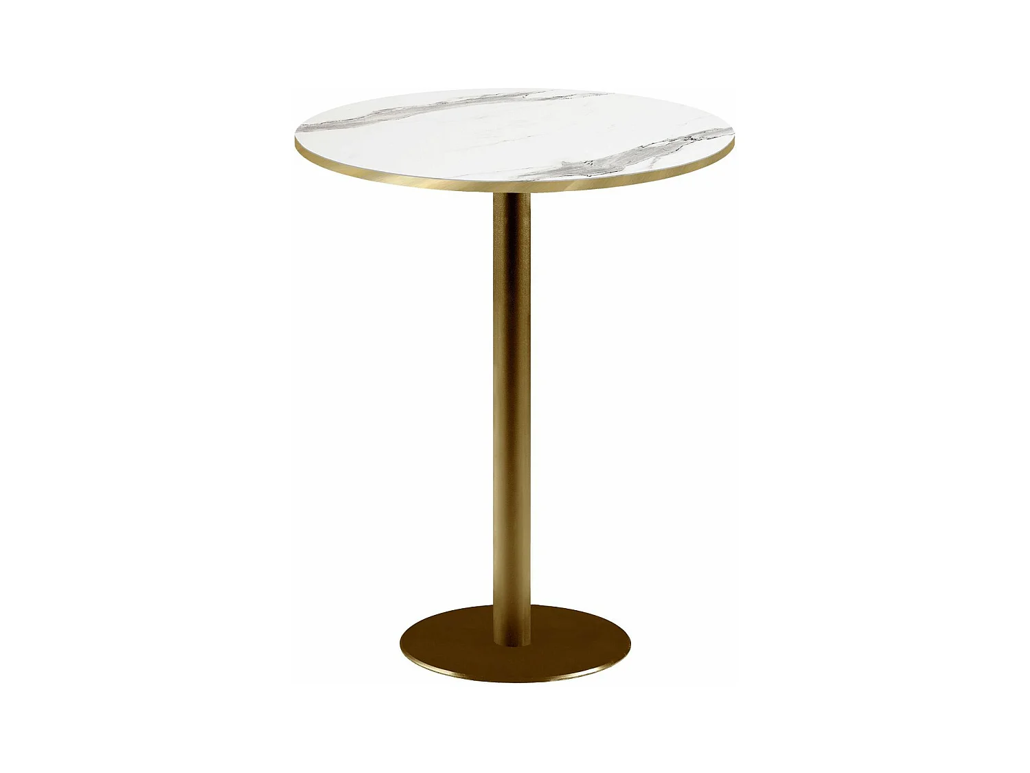 Mange-debout rond Ø 60 cm Rome bistrot marbre blanc