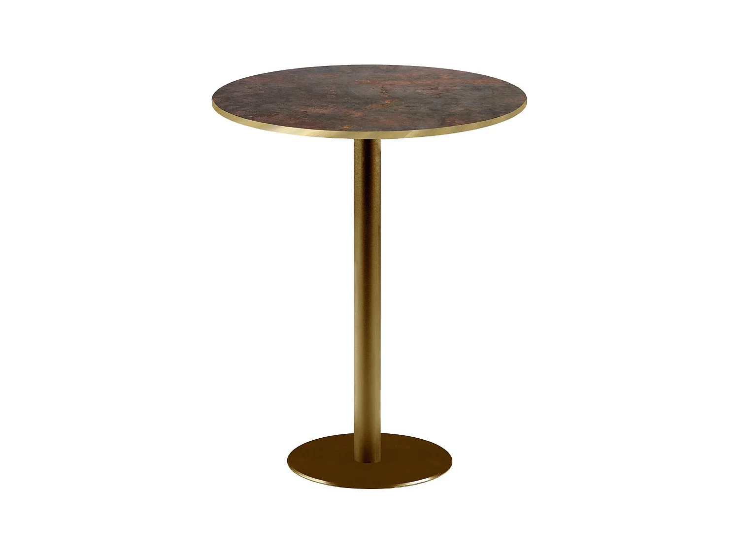 Mange-debout rond Ø 60 cm Rome bistrot rouille