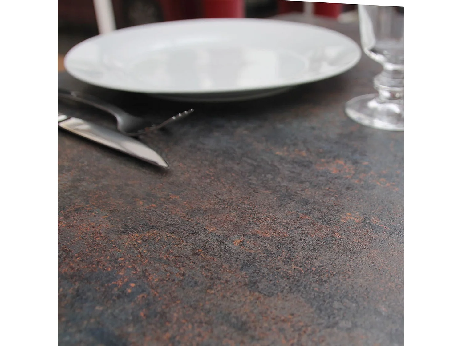 Barra alta redonda Ø 60 cm Rome bistro óxido