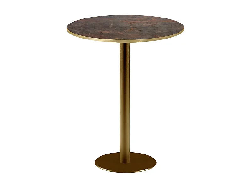 Mange-debout rond Ø 60 cm Rome bistrot rouille