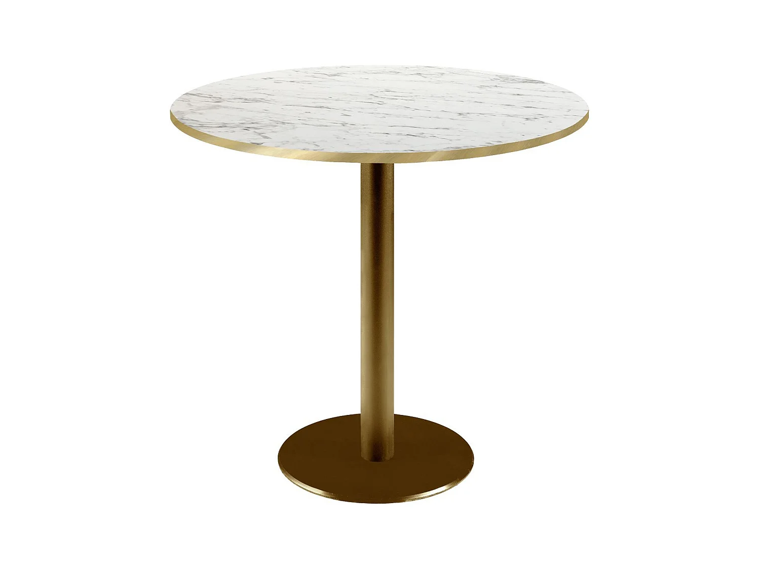 Table ronde Ø 70 cm Rome bistrot marbre veiné