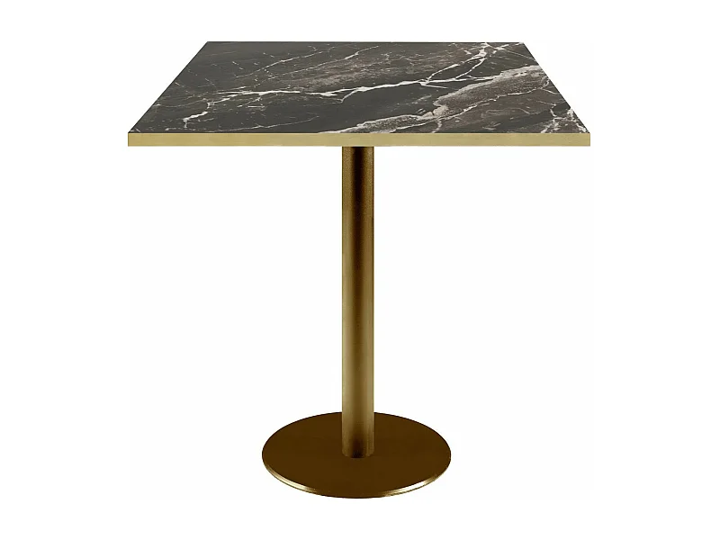 Table 70 x 70 cm Rome bistrot marbre veiné