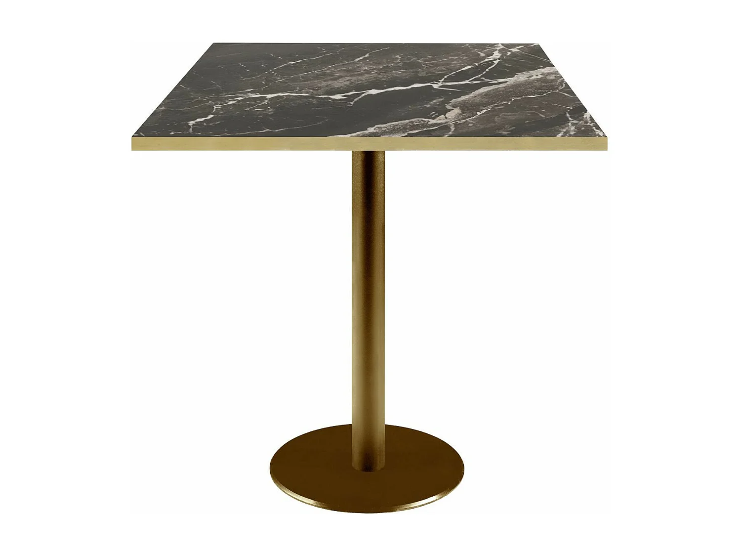 Table 70 x 70 cm Rome bistrot marbre veiné