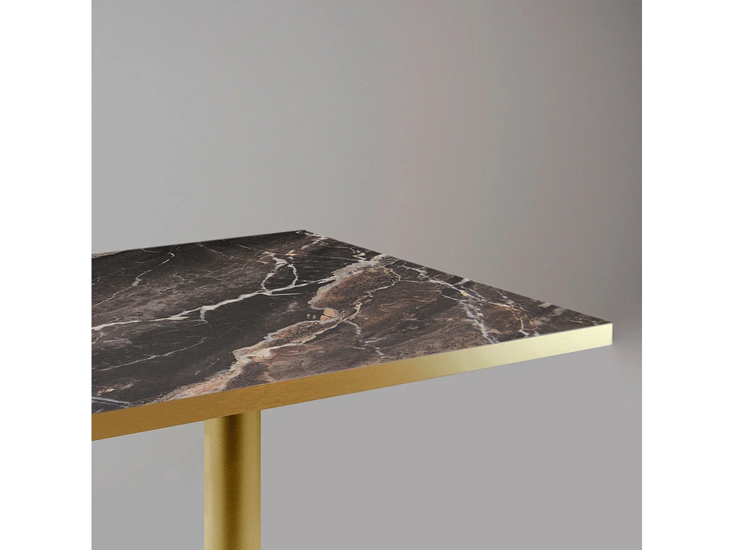 Table 70 x 70 cm Rome bistrot marbre veiné