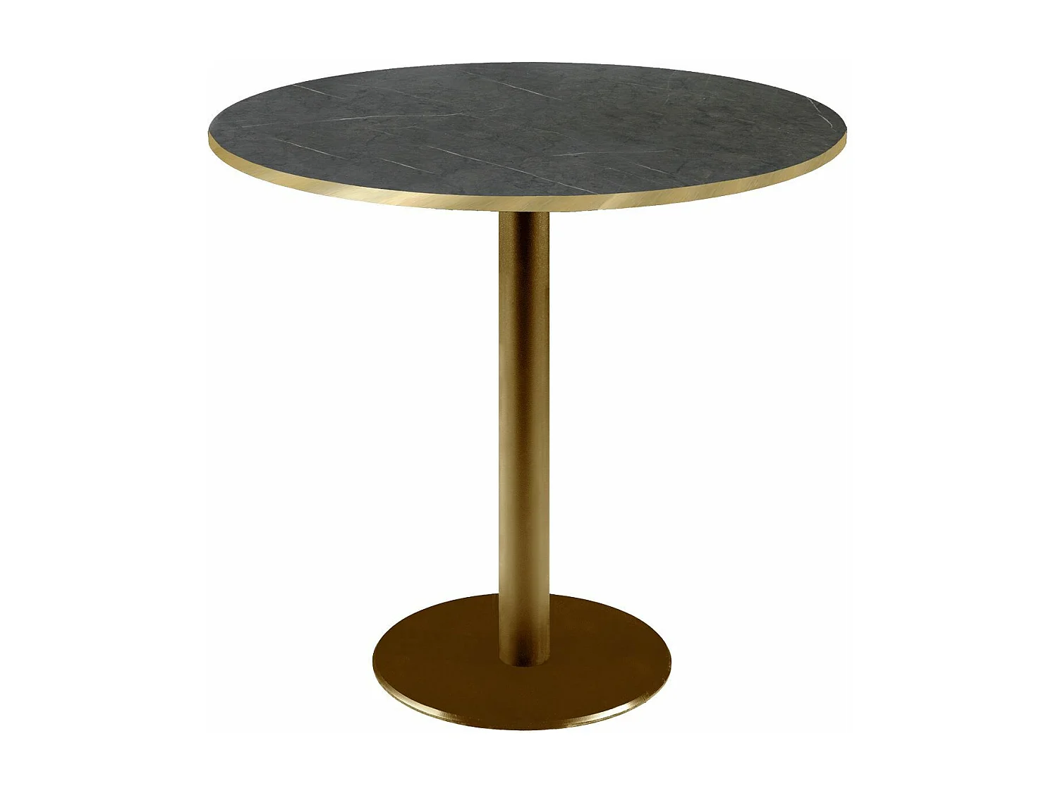 Table ronde Ø 70 cm Rome bistrot pierre noire