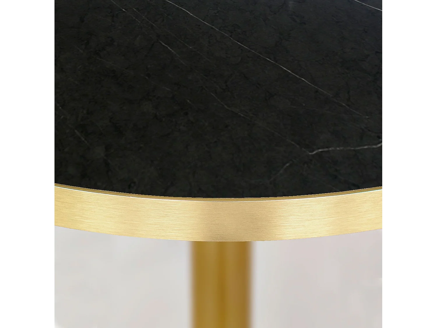 Table ronde Ø 70 cm Rome bistrot pierre noire