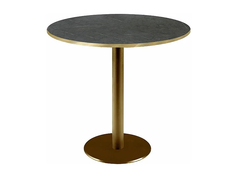 Table ronde Ø 70 cm Rome bistrot pierre noire