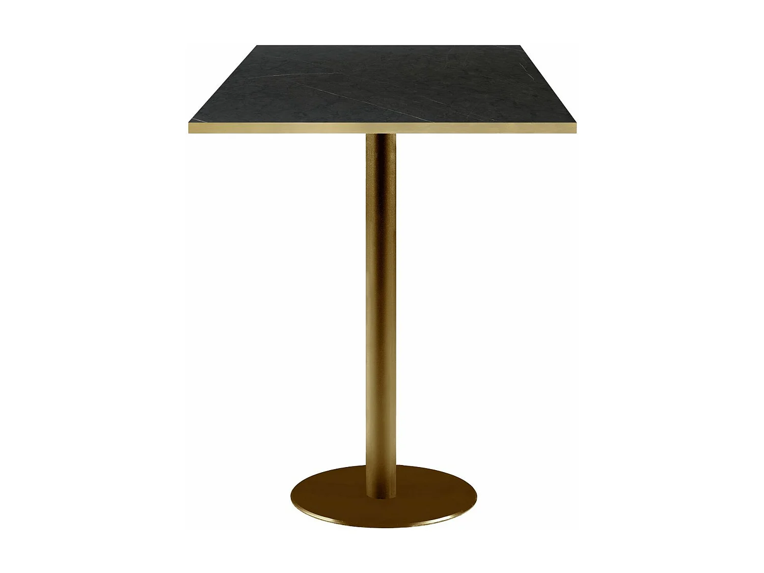 Mesa de bar 60 x 60 cm Rome bistro piedra negra