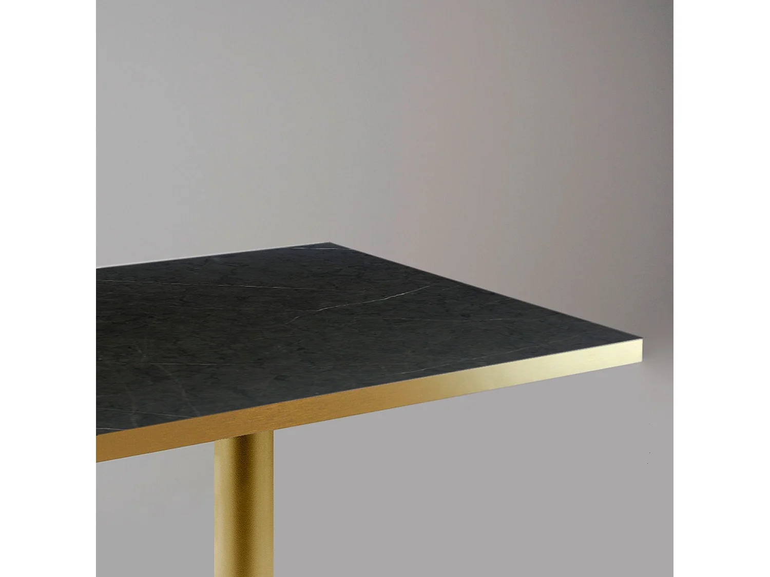 Mesa de bar 60 x 60 cm Rome bistro piedra negra