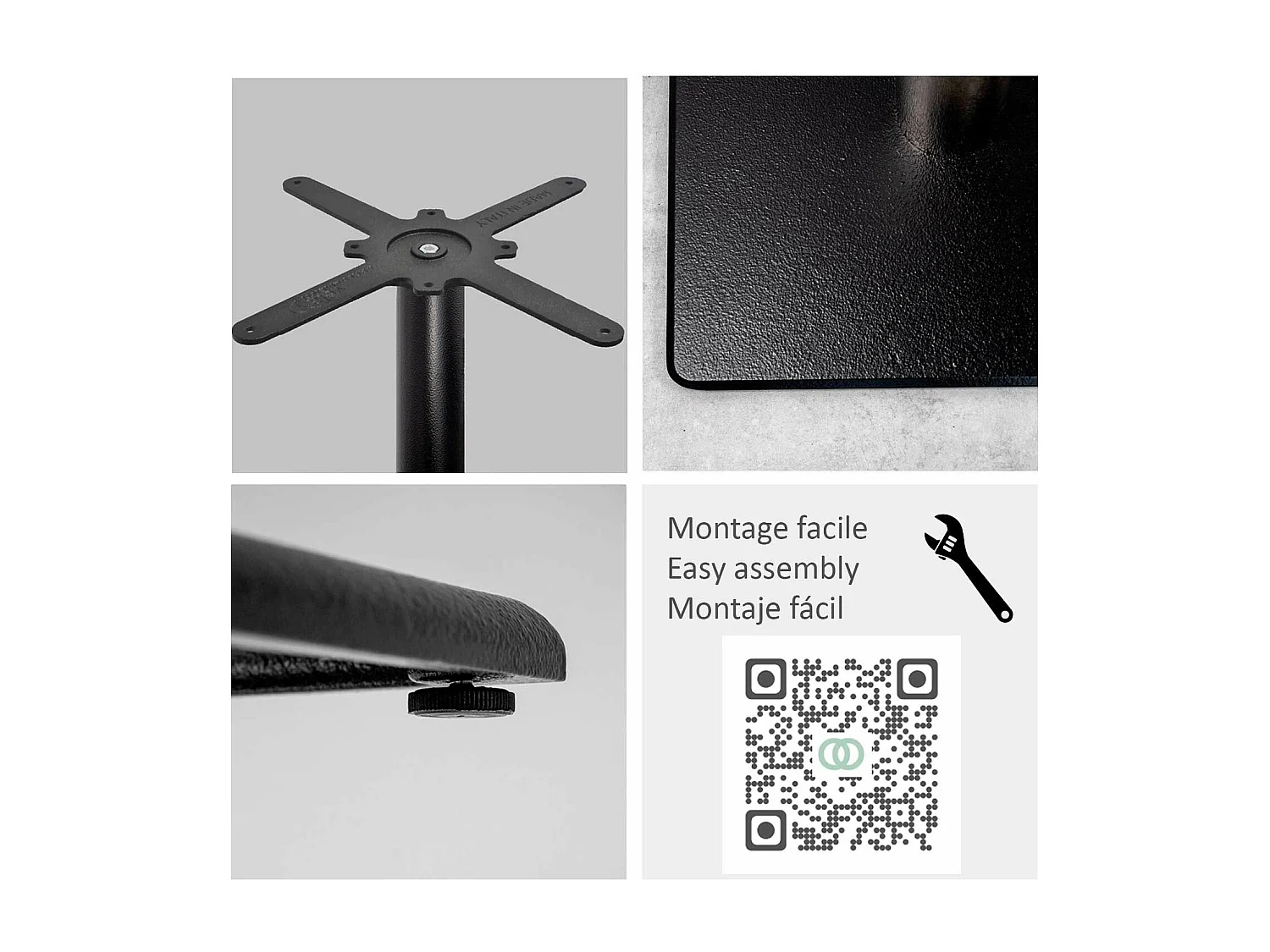 Mange-debout 70 x 70 cm - modèle MilanT chêne armor