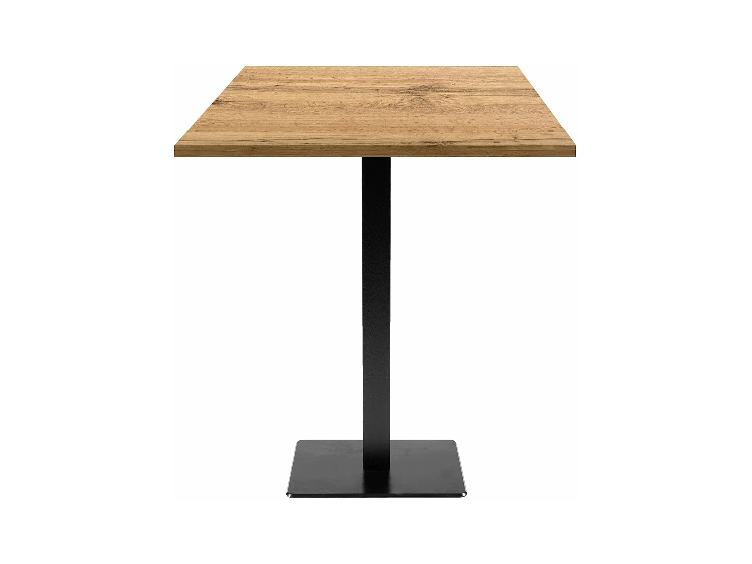 Mesa alta 70 x 70 cm - modelo MilanT armadura roble