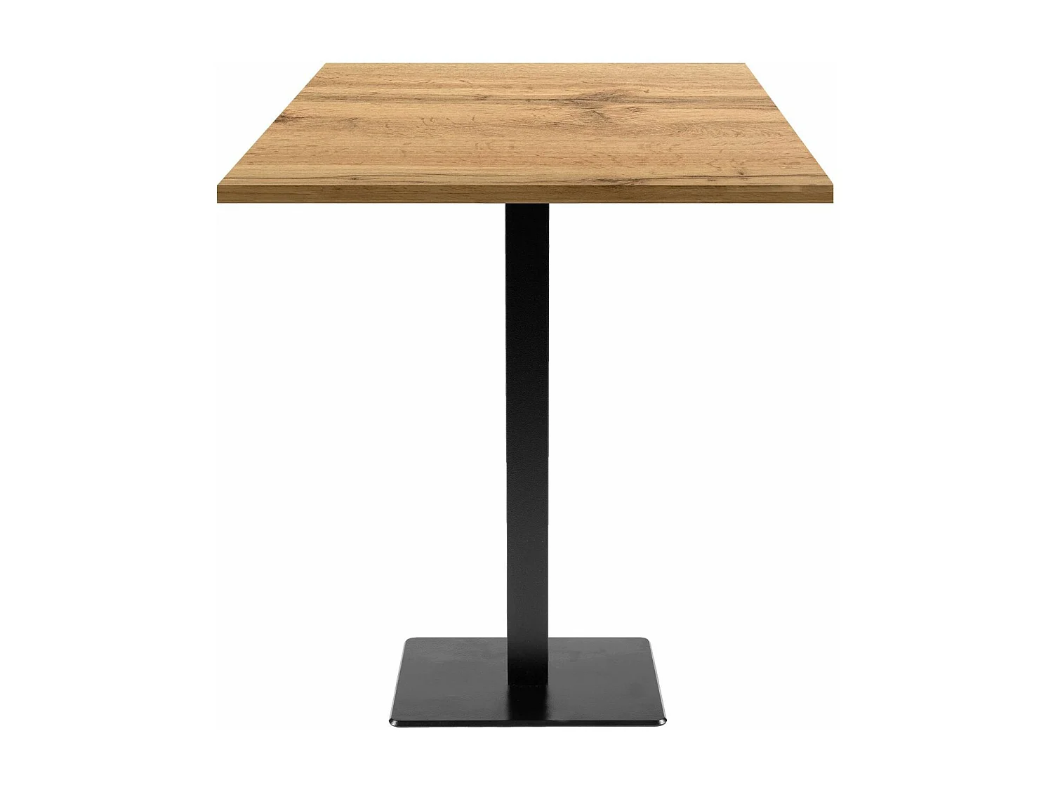 Mesa alta 70 x 70 cm - modelo MilanT armadura roble