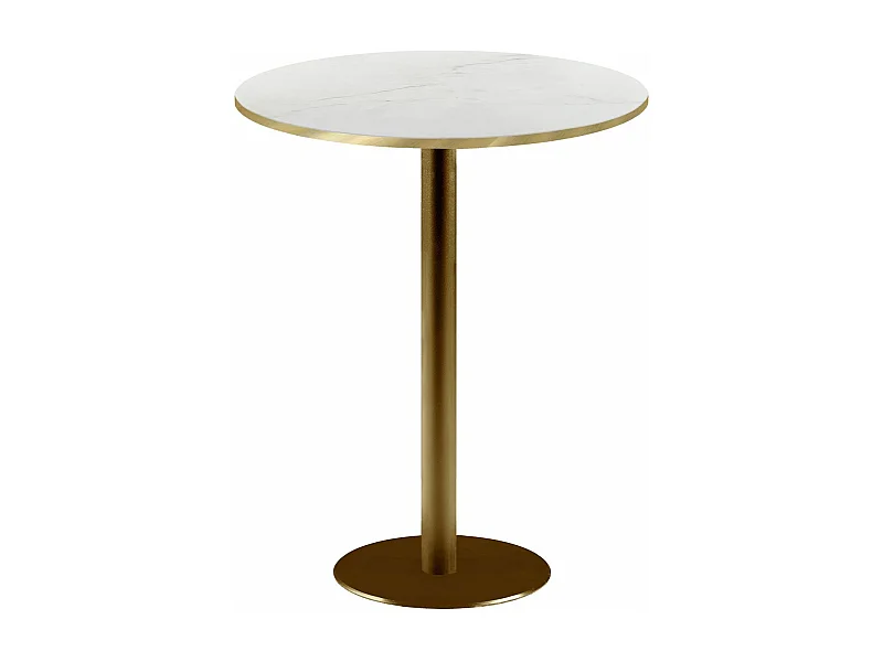 Mange-debout rond Ø 60 cm Rome bistrot marbre translucide