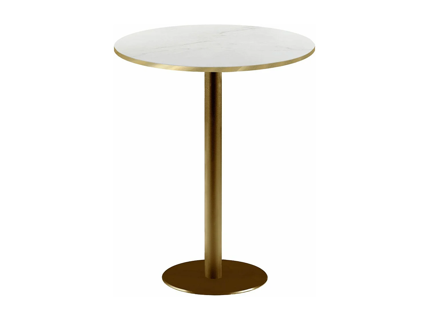 Mange-debout rond Ø 60 cm Rome bistrot marbre translucide