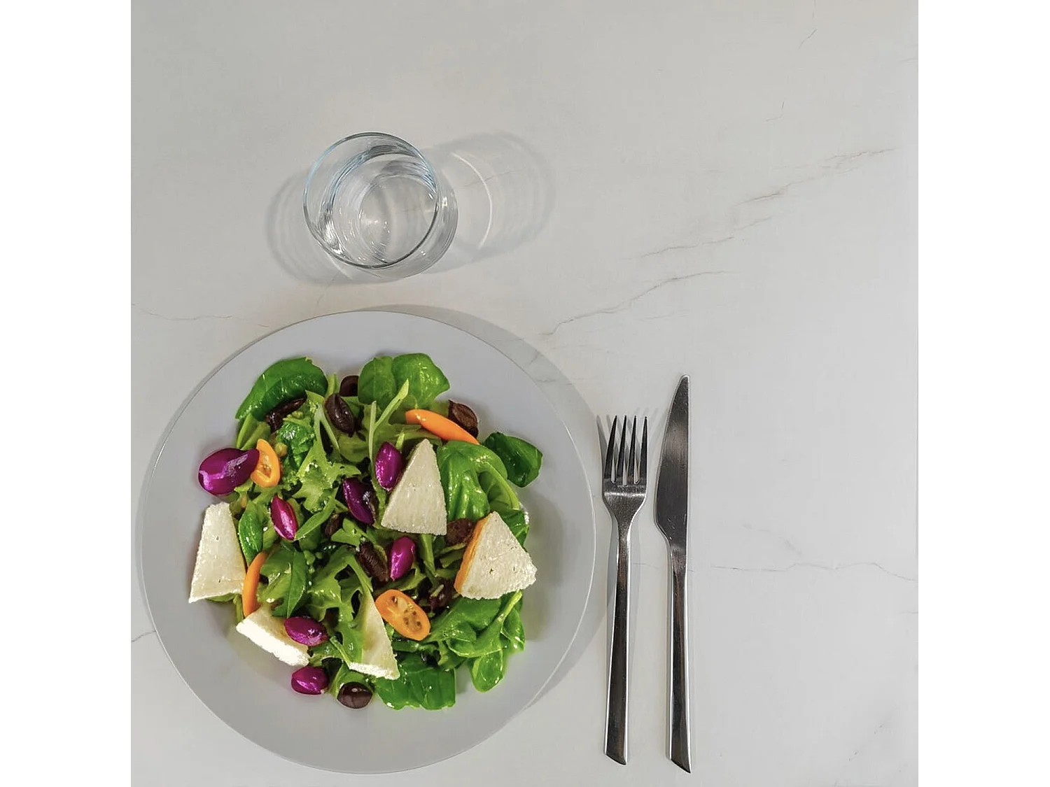 Mange-debout rond Ø 60 cm Rome bistrot marbre translucide