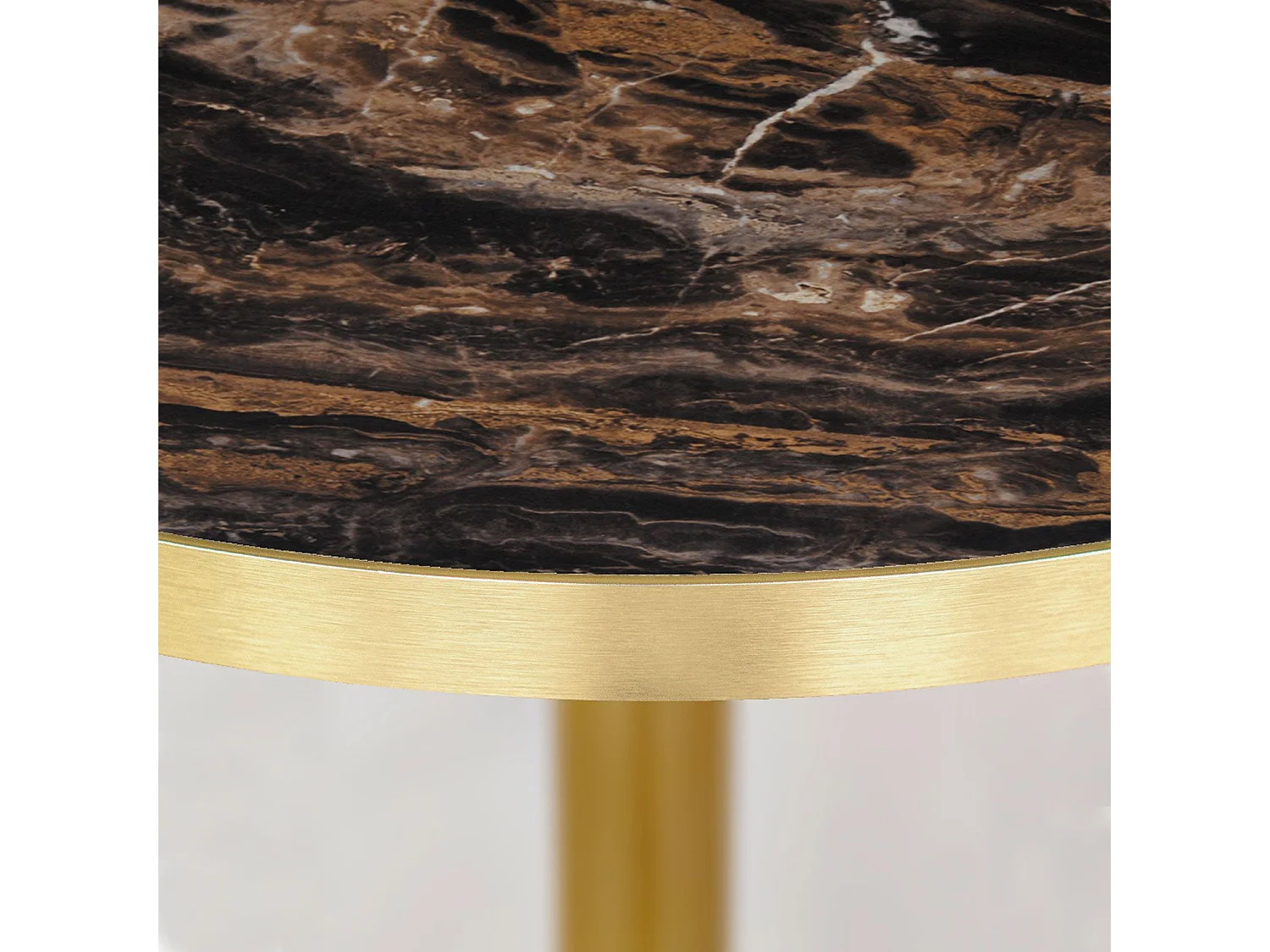 Barra alta redonda Ø 60 cm Rome bistro mármol veteado brillante